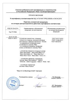 2019.04.04 Гай - Приложение к сертификату устройства поворотные, откидные, поворотно-откидные, взломоустойчивые. ГОСТ 30777-2012