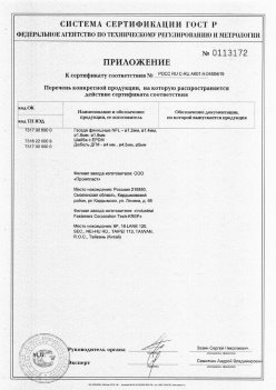 2019.11.16 Гай - Приложение к сертификату Изделия крепежные из металла, торговая марка Tech-KREP. Серийный выпуск